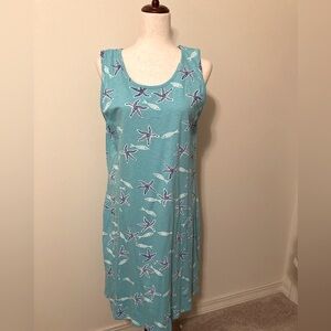 Starfish Print Sleeveless Dress. NWOT